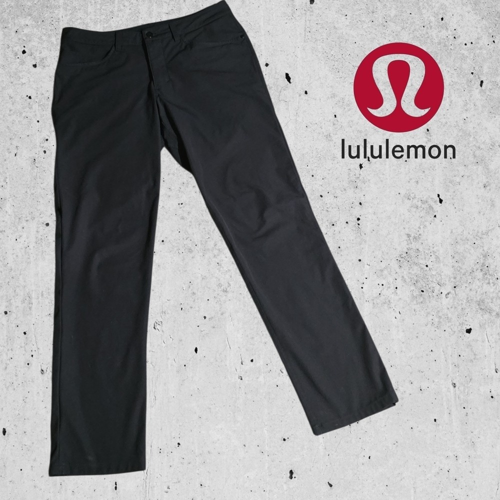 Lululemon Mens ABC Slim Fit Technical Commuter Pants Black *33x33 Actual